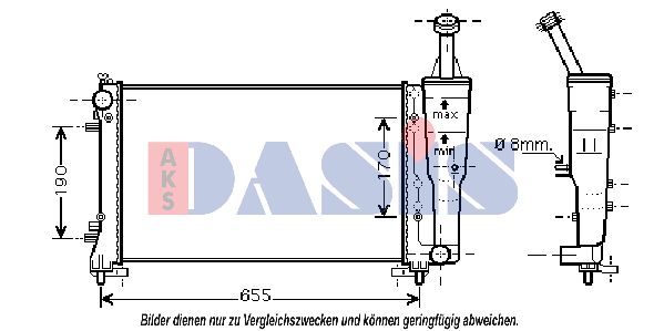 AKS DASIS Radiators, Motora dzesēšanas sistēma 080079N